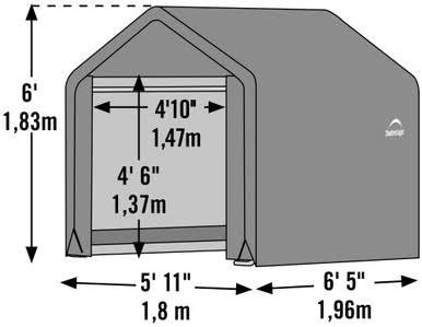 Load image into Gallery viewer, ShelterLogic Shed-in-a-Box 6 x 6x 6 ft Peak Grey