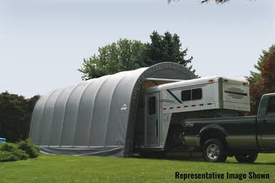 Load image into Gallery viewer, ShelterCoat 15 x 28 ft. Wind and Snow Rated Garage Round Gray STD