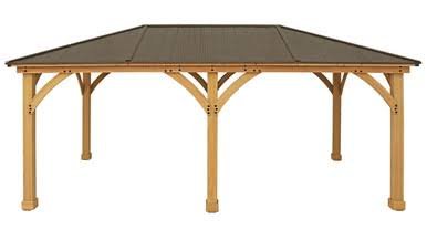 Load image into Gallery viewer, Yardistry Meridian Gazebo with Cedar Wood & Aluminum Roof (12 ft. x 20 ft.)