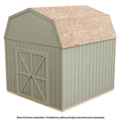 Load image into Gallery viewer, Handy Home DIY Braymore 10 ft. x 10 ft. Wooden Storage Shed with Flooring Included