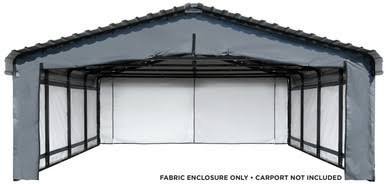 Load image into Gallery viewer, Arrow Enclosure Kit ONLY for Arrow Carport, 20 ft. x 20 ft. Gray