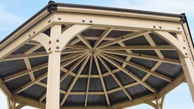 Load image into Gallery viewer, Yardistry Meridian Octagon Gazebo with Cedar Wood & Aluminum Roof (12 ft.)