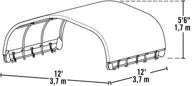 Load image into Gallery viewer, Shelterlogic Corral Shelter 1 3/8" 7.5 oz. Green Cover (Corral panels not included), 12 x 12 ft