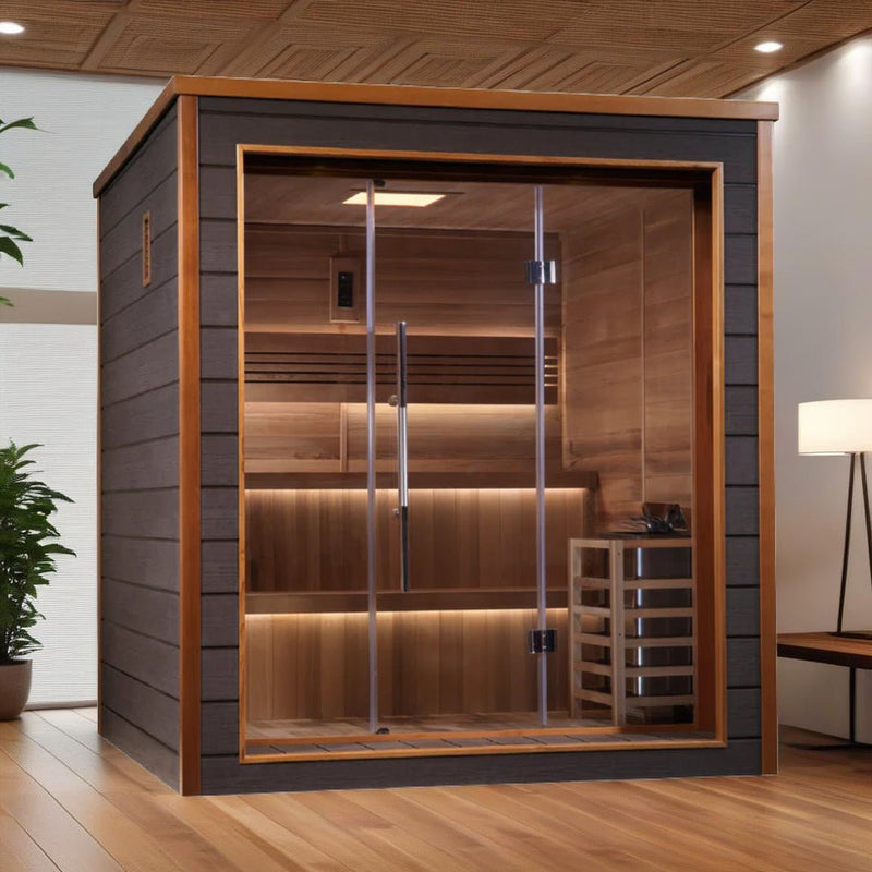 Load image into Gallery viewer, Golden Designs Bergen 6-Person Outdoor-Indoor Traditional Sauna