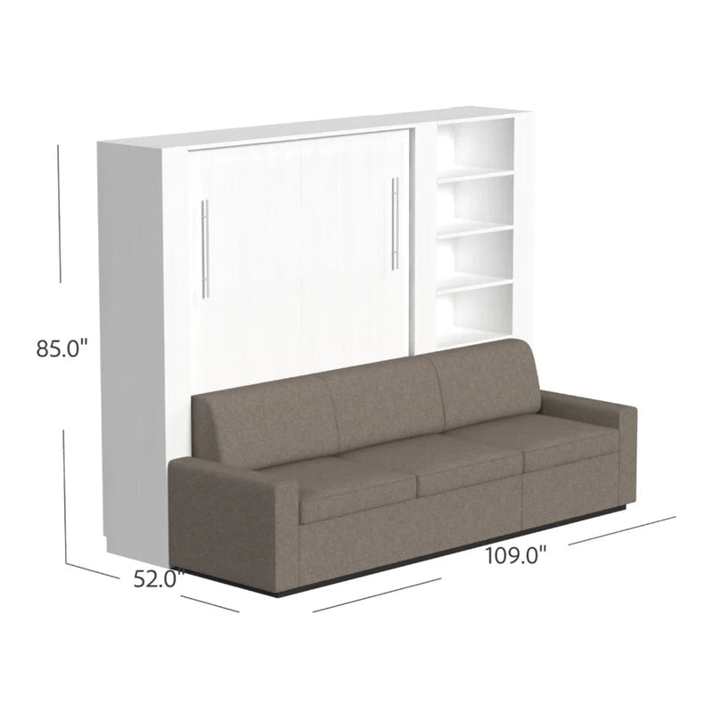 Load image into Gallery viewer, Queen Size Murphy Bed with Extended Couch | Inovabed