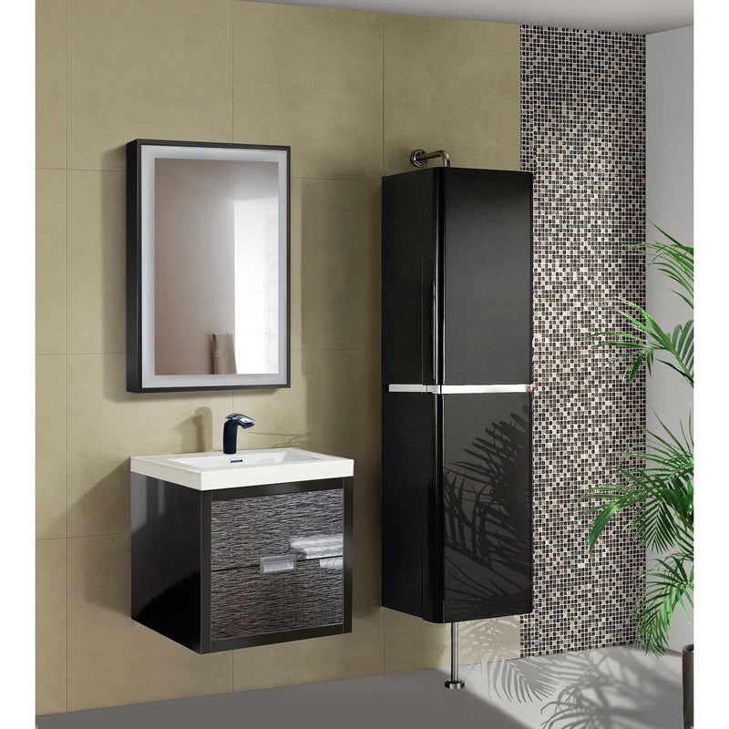 Load image into Gallery viewer, Krugg Soho 24'' x 36'' Black LED Bathroom Mirror Soho2436B
