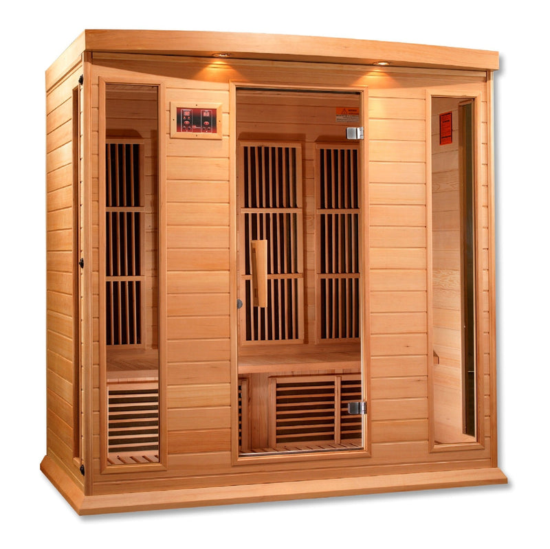 Load image into Gallery viewer, Maxxus 4-Person Low EMF FAR Infrared Sauna – Canadian Hemlock