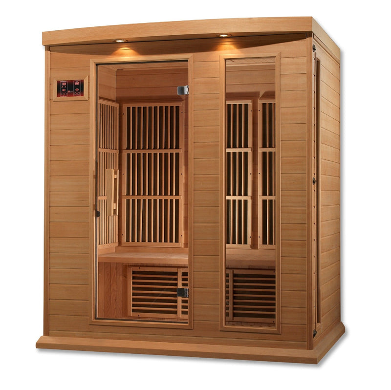 Load image into Gallery viewer, Maxxus Low EMF FAR Infrared Sauna - 3-Person Capacity, Canadian Hemlock