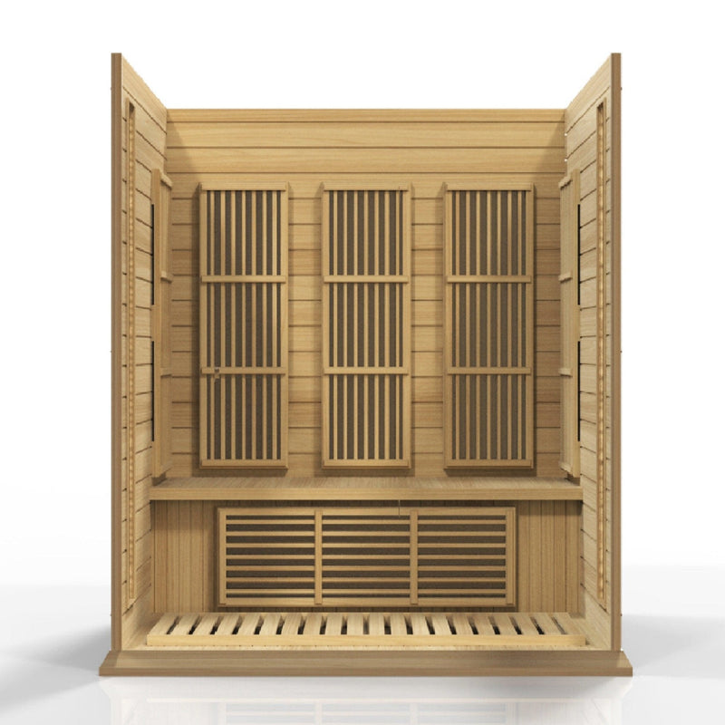 Load image into Gallery viewer, Maxxus Low EMF FAR Infrared Sauna - 3-Person Capacity, Canadian Hemlock