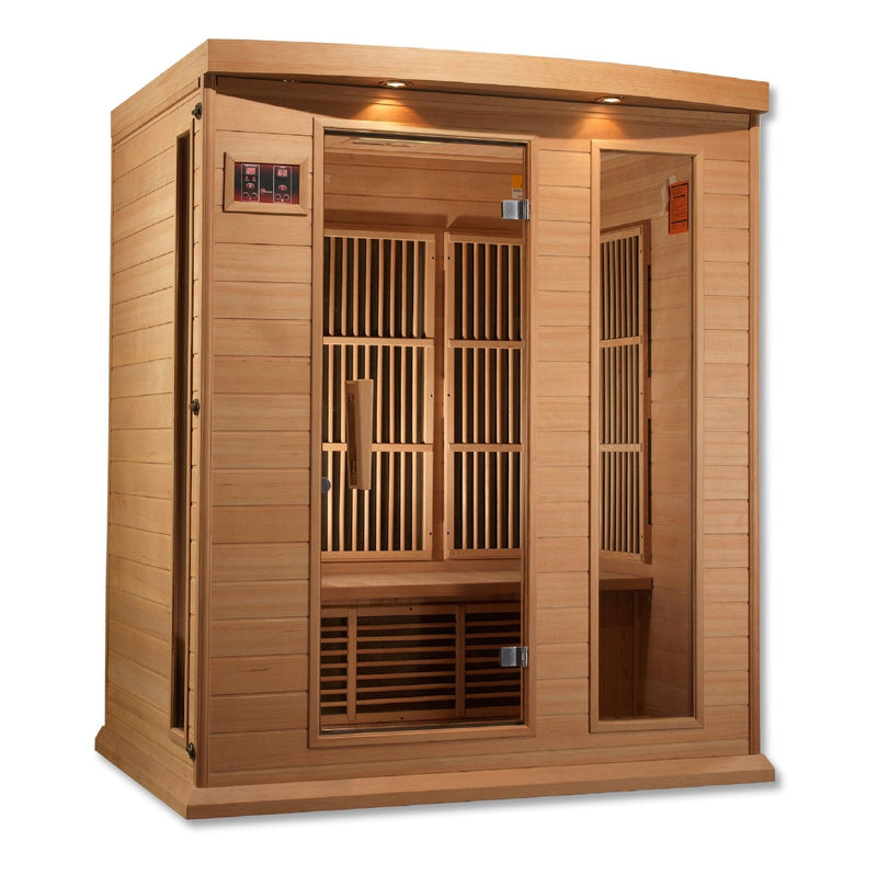 Load image into Gallery viewer, Maxxus Low EMF FAR Infrared Sauna - 3-Person Capacity, Canadian Hemlock