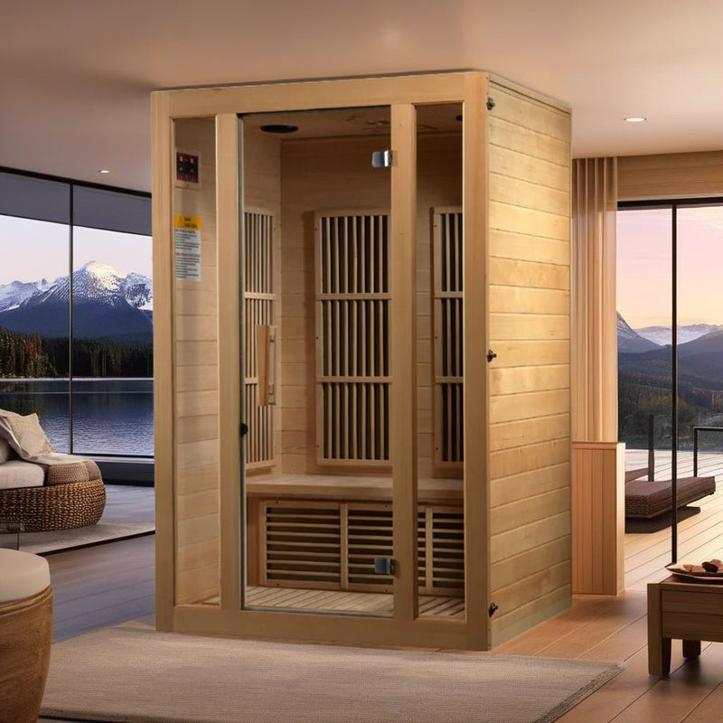 Load image into Gallery viewer, Maxxus Seattle 2-Person Infrared Sauna – Low EMF, Bluetooth Speakers, Red Light Therapy