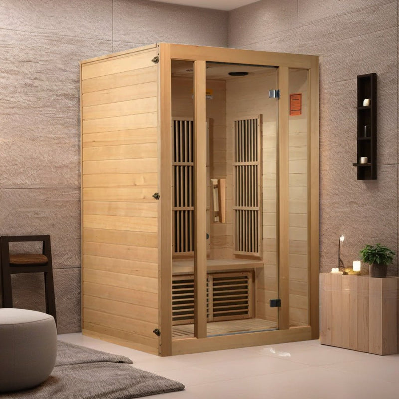 Load image into Gallery viewer, Maxxus Seattle 2-Person Infrared Sauna – Low EMF, Bluetooth Speakers, Red Light Therapy