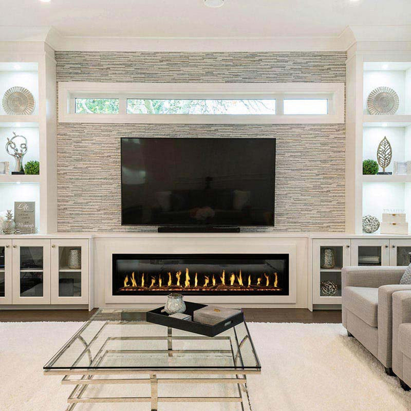 Load image into Gallery viewer, Modern Flames Orion Slim 76" Single-Sided Heliovision Virtual Electric Fireplace - OR76-SLIM