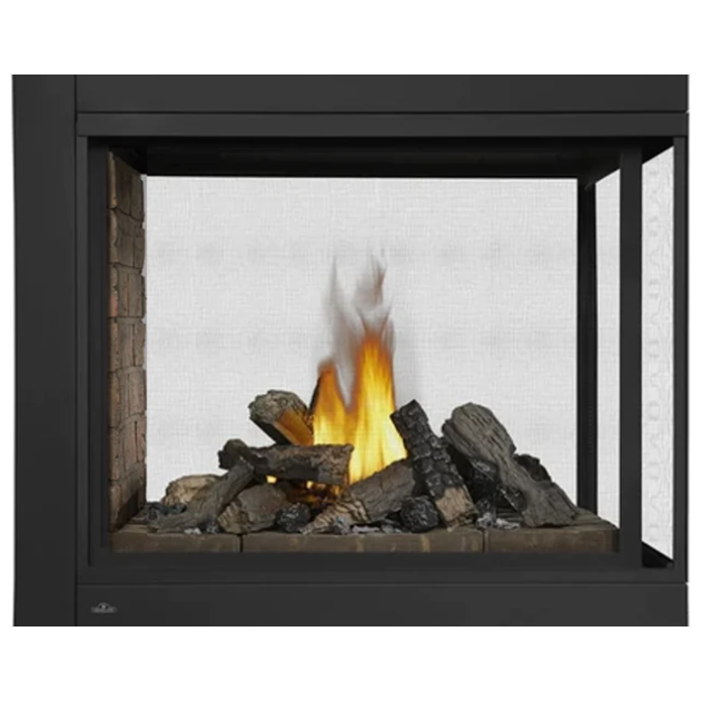 Load image into Gallery viewer, Napoleon Ascent™ Multi-View 3-Sided Direct Vent Fireplace with Glass Embers, Natural Gas, Millivolt Ignition BHD4PGN