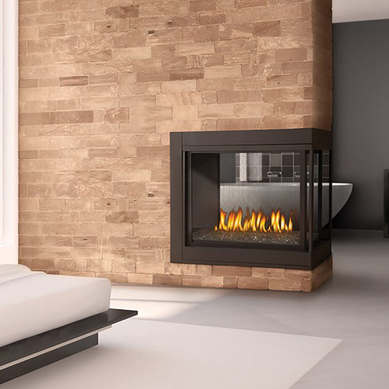 Load image into Gallery viewer, Napoleon Ascent™ Multi-View 3-Sided Direct Vent Fireplace with Glass Embers, Natural Gas, Millivolt Ignition BHD4PGN