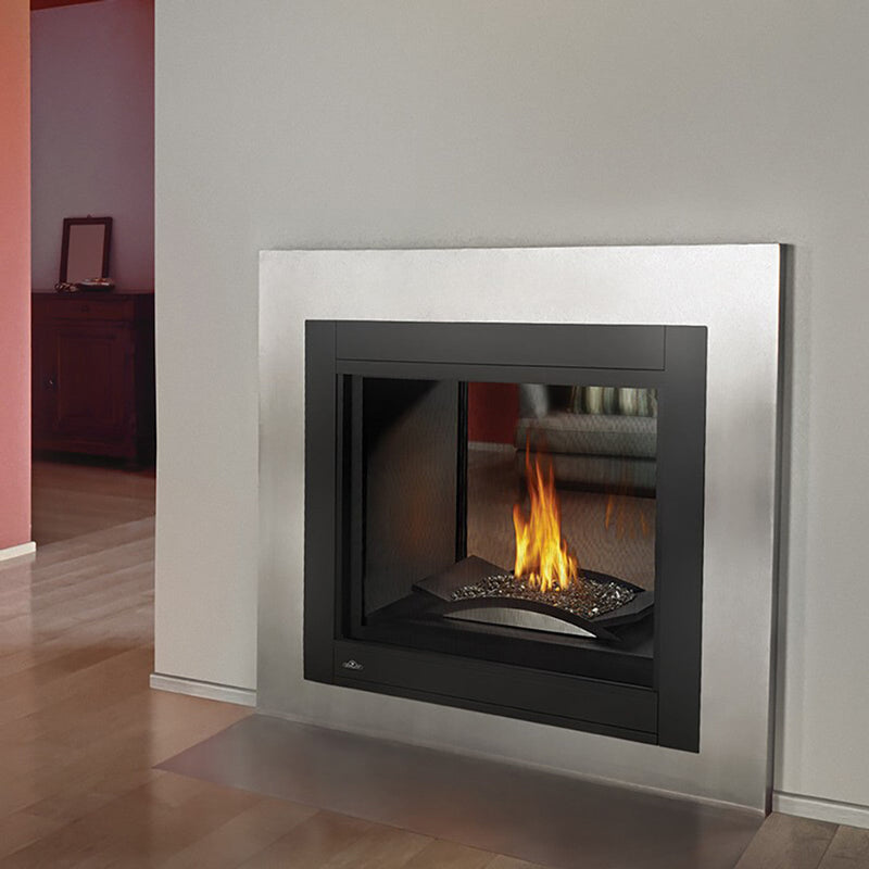 Load image into Gallery viewer, Napoleon Ascent™ Multi-View 3-Sided Direct Vent Fireplace with Glass Embers, Natural Gas, Millivolt Ignition BHD4PGN