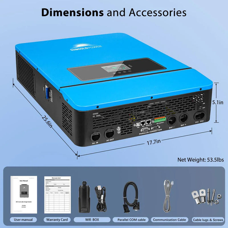 Load image into Gallery viewer, SunGoldPower 8KW 48V Split Phase Solar Inverter Charger SPH8K48SP