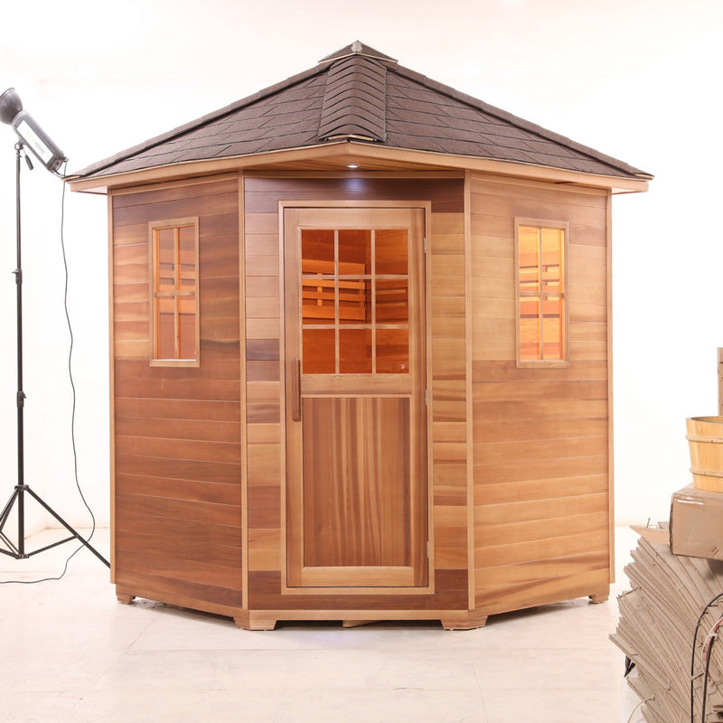 Load image into Gallery viewer, SAUNA EVOLUTION® Outdoor Wood Steam Sauna(5-6 Person)Cabin 04