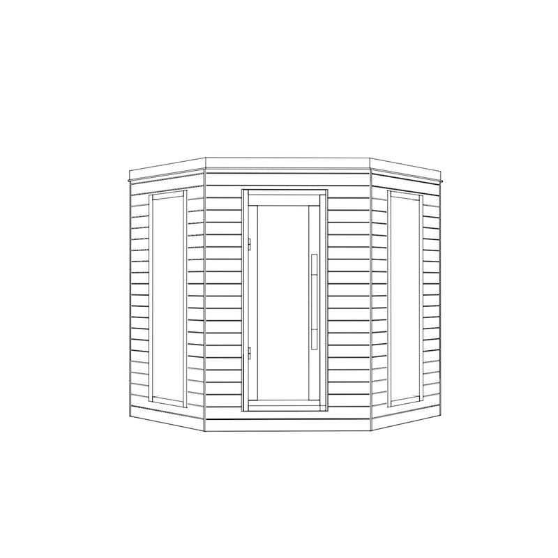 Load image into Gallery viewer, SAUNA EVOLUTION®  Indoor Luxury Cabin Corner Sauna Luna - 1
