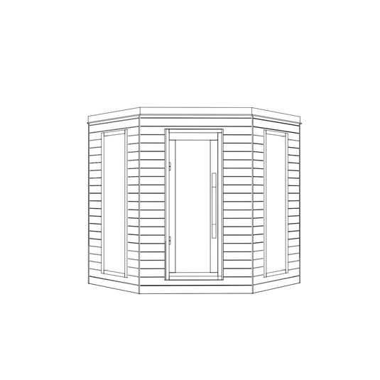 SAUNA EVOLUTION®  Indoor Luxury Cabin Corner Sauna Luna - 1