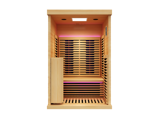 Peak Saunas Everest 2-Person Full Spectrum Infrared Sauna with XL Medical-Grade Red Light Therapy & Smart WiFi App Control