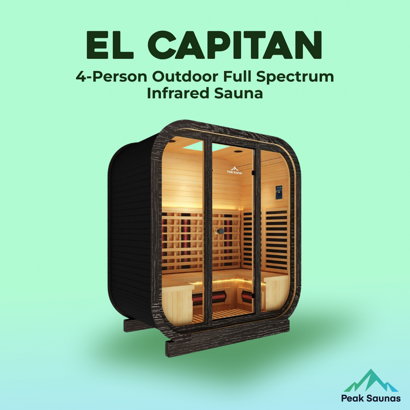 Load image into Gallery viewer, Peak Saunas El Capitan Luxury 4-Person Outdoor Full Spectrum Infrared Sauna with Smart WiFi App Control
