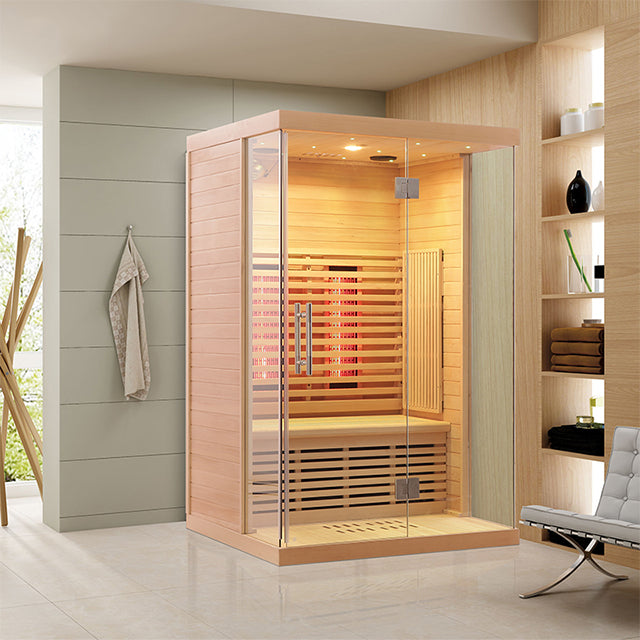 Load image into Gallery viewer, SAUNA EVOLUTION®  Indoor Low EMF Sauna with Front Glass Far Infrared 05
