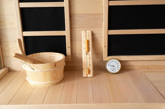 SAUNA EVOLUTION® Double Layer Bench Steam and Infrared Indoor Sauna Room Dual System 07