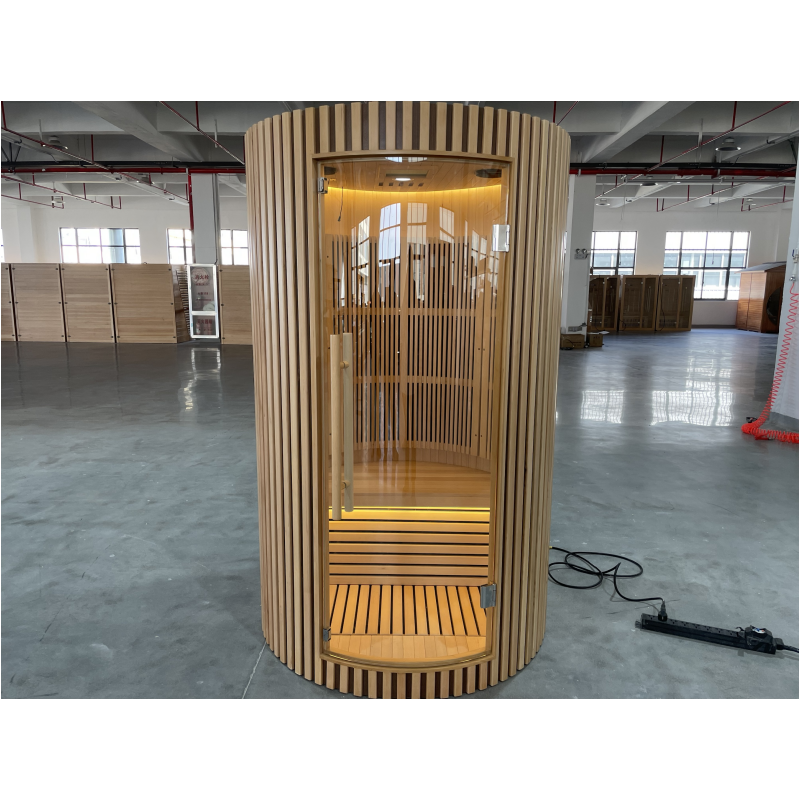 Load image into Gallery viewer, SAUNA EVOLUTION®  Hemlock Round Indoor Sauna Room Far Infrared 08
