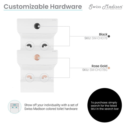 Swiss Madison Calice Two-Piece Elongated Rear Outlet Toilet Dual-Flush 0.8/1.28 gpf - SM-2T120