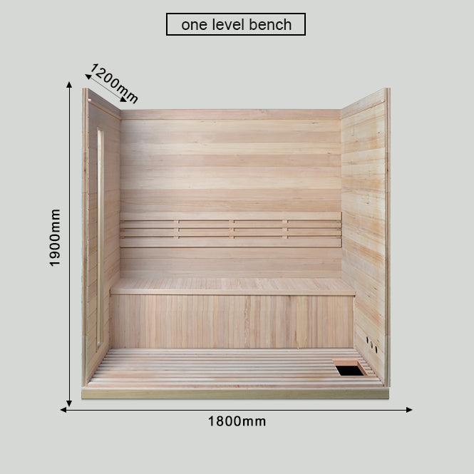 Load image into Gallery viewer, SAUNA EVOLUTION®  Finland Traditional Indoor Wooden Sauna Glass 07
