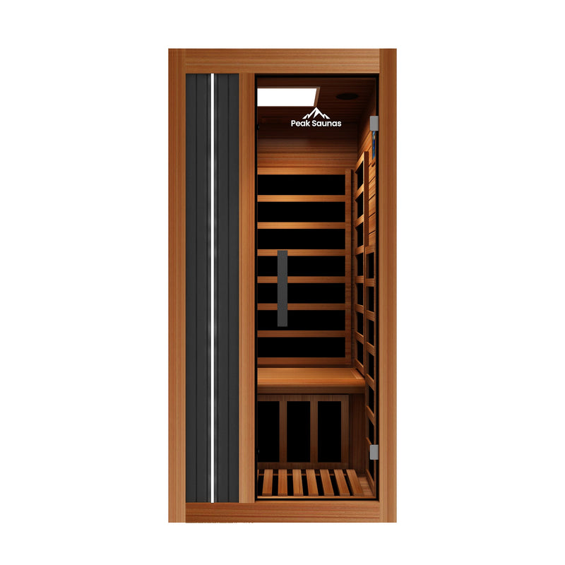 Load image into Gallery viewer, Peak Saunas Aspen Luxury 1-Person FAR Infrared Sauna with Smart WiFi App Control
