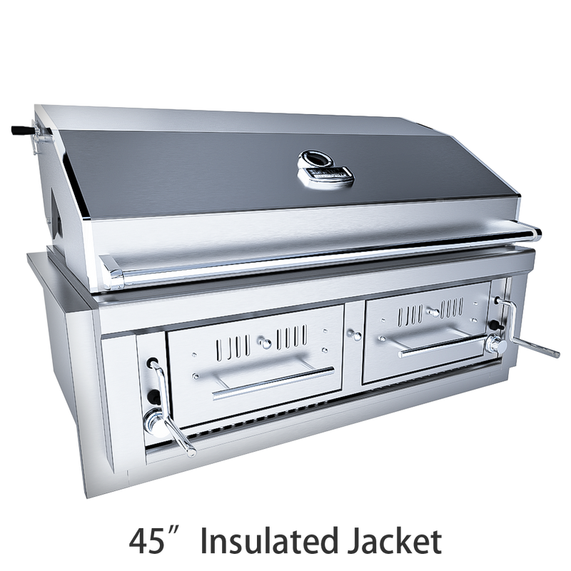 Load image into Gallery viewer, Sunstone 42" Gas Hybrid Dual Zone Charcoal/Wood Burning Grill EMCHDZ42
