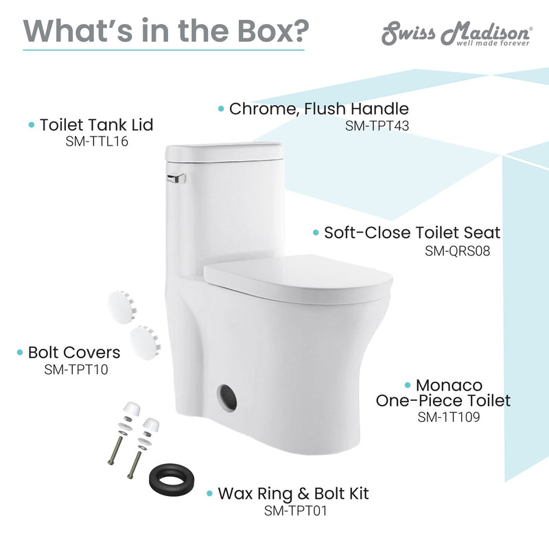 Load image into Gallery viewer, Swiss Madison Monaco One-Piece Elongated Toilet Side Flush 1.28 gpf - SM-1T109
