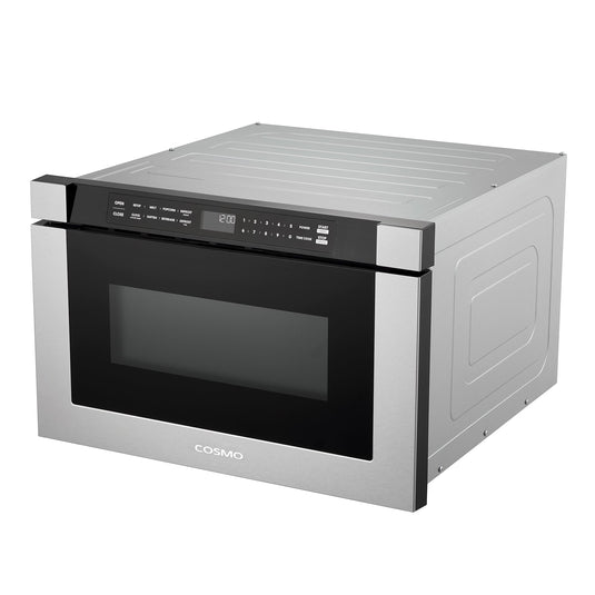 Cosmo 24'' Built-in Microwave Drawer with Automatic Presets, Touch Controls, Defrosting Rack and 1.2 cu. ft. Capacity in Stainless Steel COS-12MWDSS-NH
