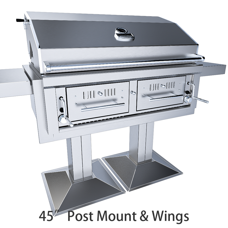 Load image into Gallery viewer, Sunstone 42" Gas Hybrid Dual Zone Charcoal/Wood Burning Grill EMCHDZ42
