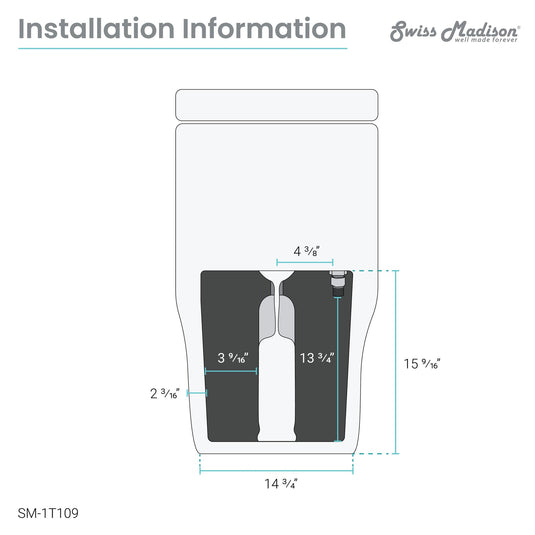 Swiss Madison Monaco One-Piece Elongated Toilet Side Flush 1.28 gpf - SM-1T109