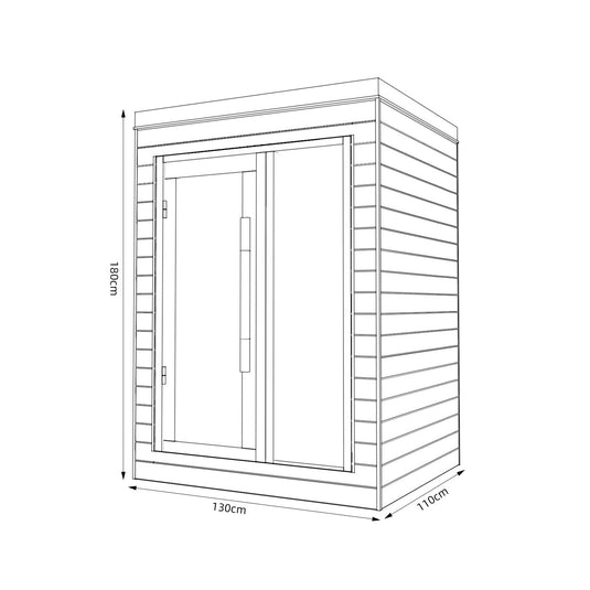 SAUNA EVOLUTION®  Indoor Full Spectrum Luxury Single-Layer Bench Cabin Sauna Luna - 2