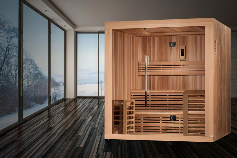 Load image into Gallery viewer, SAUNA EVOLUTION® 6 PERSON TRADITIONAL STEAM SAUNA MODERN RELAX 3
