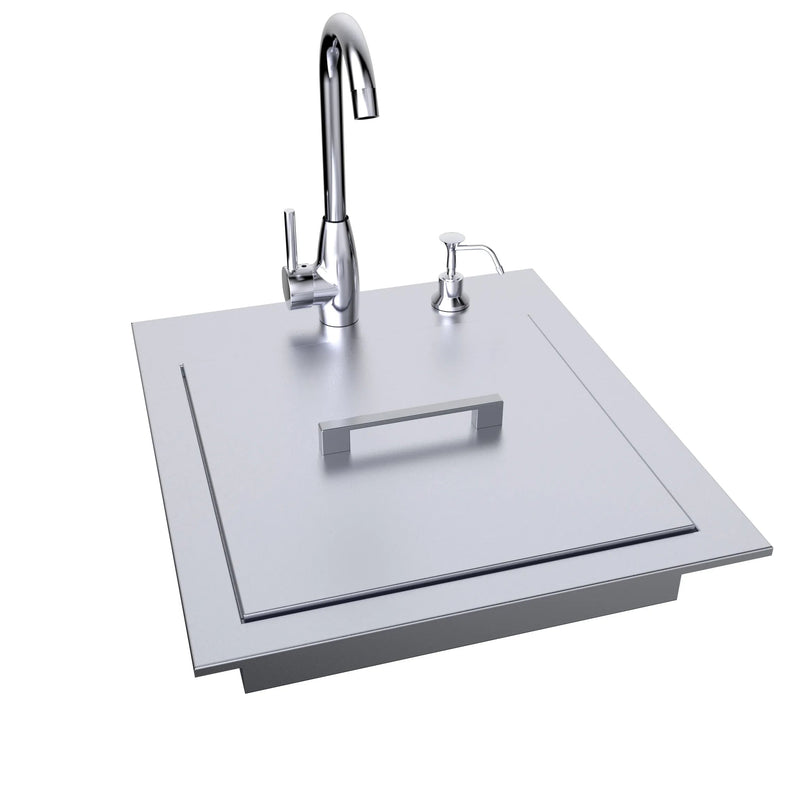 Load image into Gallery viewer, Sunstone 20" ADA Compliant Sink with Cover &amp; Hot/Cold Faucet ADASK20
