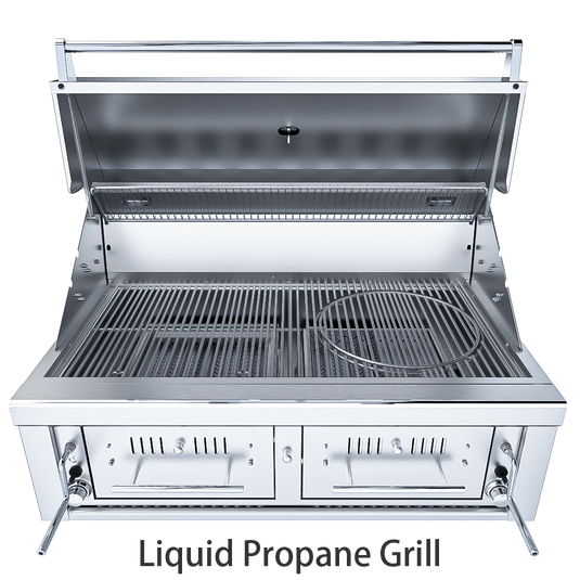 Sunstone 42" Gas Hybrid Dual Zone Charcoal/Wood Burning Grill EMCHDZ42