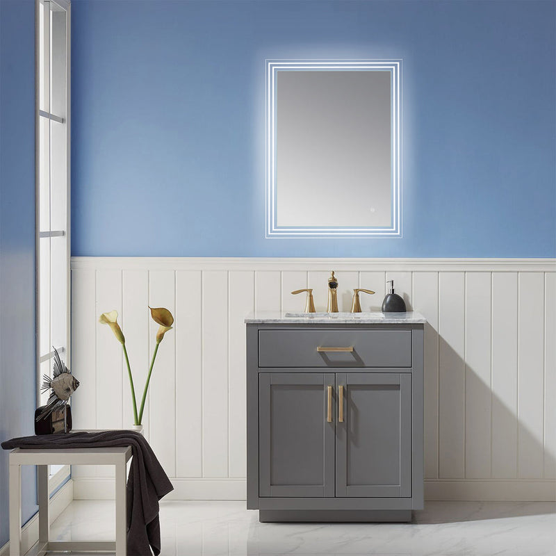 Load image into Gallery viewer, Altair  Livorno 24” Rectangle Frameless Modern LED Bathroom Vanity Mirror 742024-LED-NF
