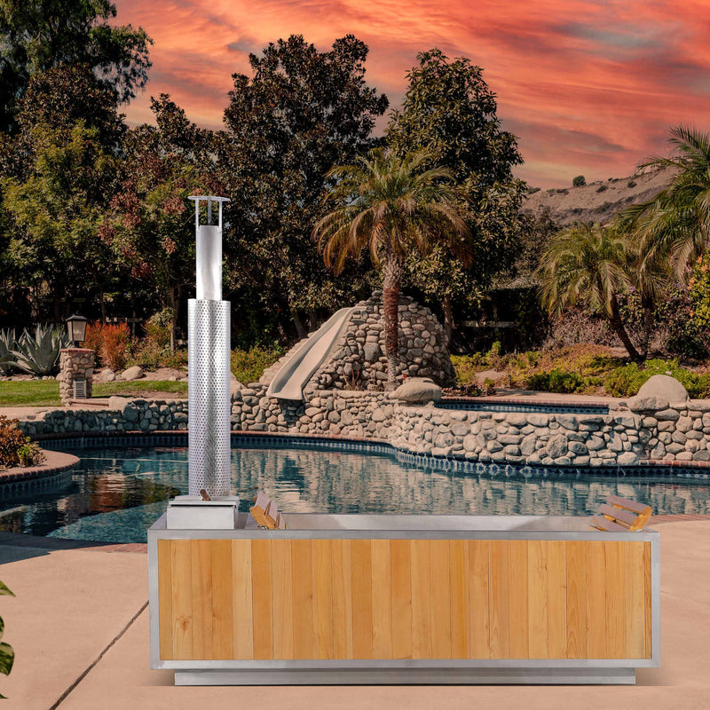 Load image into Gallery viewer, SAUNA EVOLUTION® Outdoor Red Cedar Wooden Hot Tub

