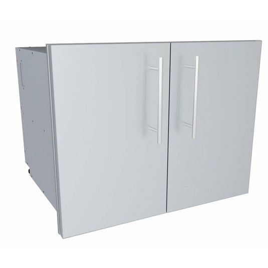 Sunstone Designer Series 30" W Multi-Configurable Double Door Dry Storage Pantry with Shelf & Utility Access DE-DDP30