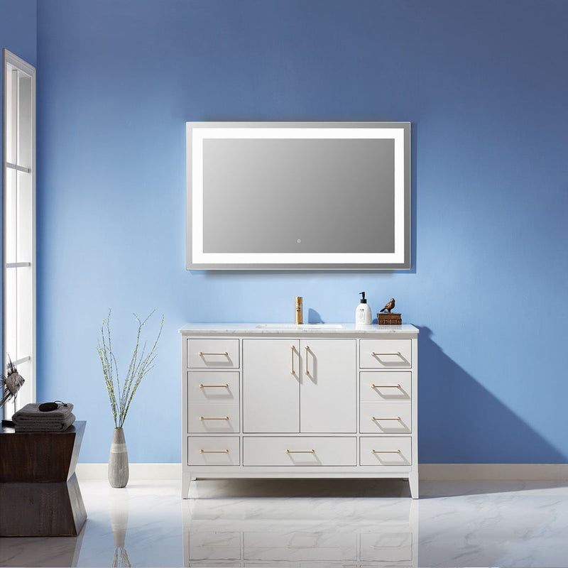 Load image into Gallery viewer, Altair  Genova 48” Rectangle Frameless Modern LED Bathroom Vanity Mirror 744048-LED-NF
