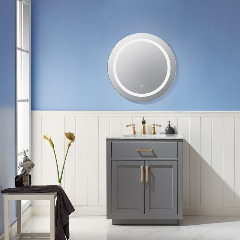 Load image into Gallery viewer, Altair  Padova 24” Round  Frameless Modern LED Bathroom Vanity Mirror 745024-LED-NF

