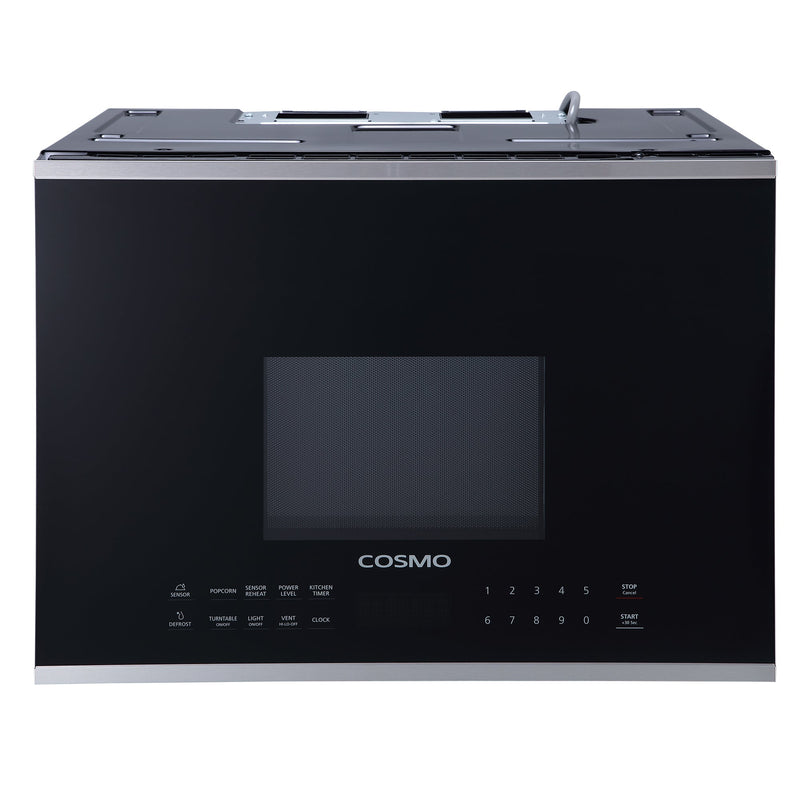 Load image into Gallery viewer, Cosmo 24'' 1.34 cu. ft. Over the Range Microwave in Stainless Steel with Vent Fan COS-2413ORM1SS

