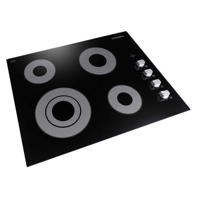 Load image into Gallery viewer, Cosmo 24" Electric Ceramic Glass Cooktop with 4 Elements, Dual Zone Element, Hot Surface Indicator Light and Control Knobs COS-244ECC
