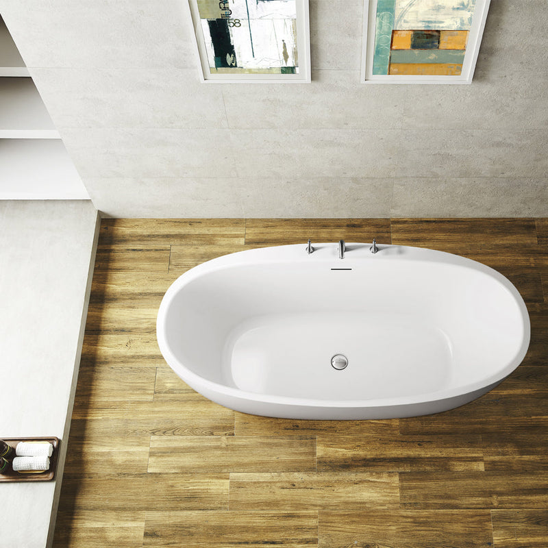 Load image into Gallery viewer, Vinnova Everly 59" x 31.5" Soaking Bathtub 254059-BAT-WH
