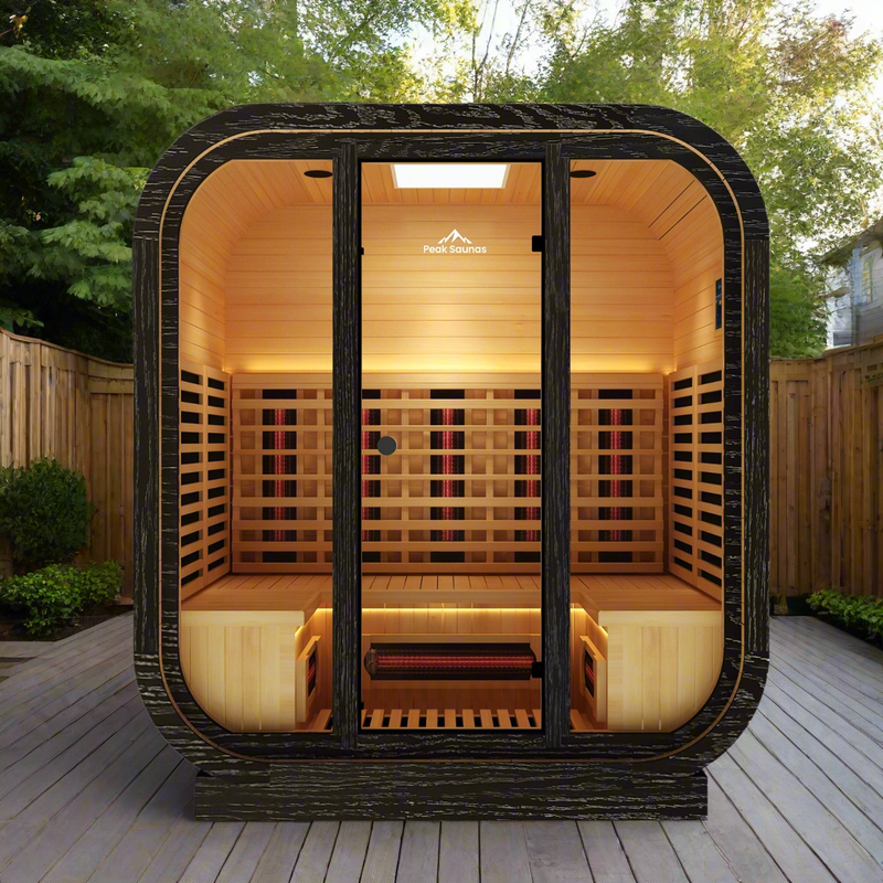 Load image into Gallery viewer, Peak Saunas El Capitan Luxury 4-Person Outdoor Full Spectrum Infrared Sauna with Smart WiFi App Control
